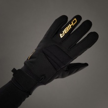 Chiba Fahrrad Handschuhe Classic - winddichter Softshell - schwarz/gold - 1 Paar